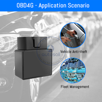 Sistema de Seguridad para Automóviles Auto-Sali OBD-4G con GPS a Prueba de Agua, Detección ACC, Geo-cerca, Rastreador Inteligente Plug & Play para Gestión de Flotas