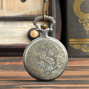 Nouvelle arrivée <span class=keywords><strong>montre</strong></span> de poche rétro en Bronze crâne épée <span class=keywords><strong>à</strong></span> Quartz avec collier chaîne meilleur cadeau pour hommes femmes - Product Image 5
