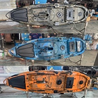 Kayak de pêche à pédales en plastique HDPE LSF 10 pieds 3,16 m Moteur électrique Siège unique Bateau non gonflable pour utilisation en rivière