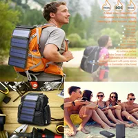 Batterie solaire détachable 2-en-1 personnalisée 10000mAh 20W avec charge sans fil, pliable, étanche, portable, chargeur solaire extérieur