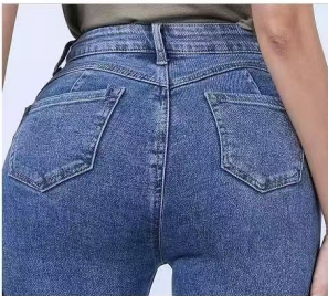 comodo7 Personality Street Trend Denim Trousers of Women Wholesale Ladies Stretch High Waist Ripped <b>Jeans</b> for Women - Product Image 3