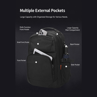 Tas Ransel Bisnis Kasual Pria Oxford Tahan Air Multi Kompartemen untuk Laptop, Cocok untuk Perjalanan Sehari-hari