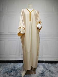 X272 nouvelle robe tout-en-un à la mode incrustée de diamants métalliques manches chauve-souris Haute Moyen-Orient Toga Vente en gros Robe abaya pour femmes - Product Image 4