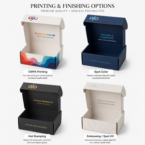 Custom Corrugated Mailer Boxes Simple Minimalist Brand Logo Text Print Customizable Corrugated Board Thickness Eco Recyclable - Product Image 3