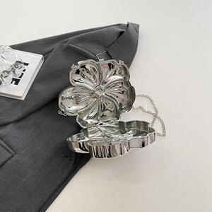 Bolsos de mano de noche con diseño floral de calidad al por mayor, unisex, para fiestas y bodas, con cadenas, dos correas, cierre de cremallera, impermeables - Product Image 5