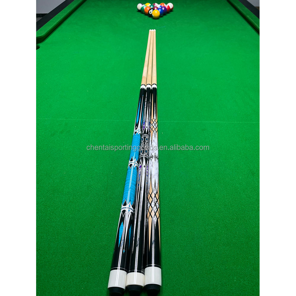 HMQQ 2-Piece Pool Cue Sticks - 20oz Billiard Cues With 13mm Fiber Leather Tips