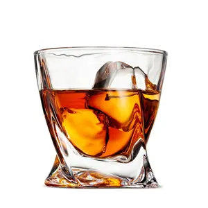High Popular Drinking Cup Good Quality Bar Traditional Cup Garden Tools with Crystal Whisky Glasses High-Clarity Twist Whiskey