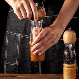 Ensemble moulin à sel et à poivre - 2 pièces, moulin à épices électrique en bois d'acacia alimenté par USB pour la cuisine - Product Image 6