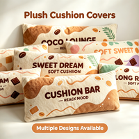 Housse de coussin en peluche personnalisée, douce et décorative, avec imprimé amusant, pour canapé, lit, bureau