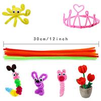 Lot de 100 tiges de chenille STELLAR PATH de 8 mm pour loisirs créatifs, bâtonnets en fil doux, nettoyeurs de tuyaux, formes géométriques, éducatifs