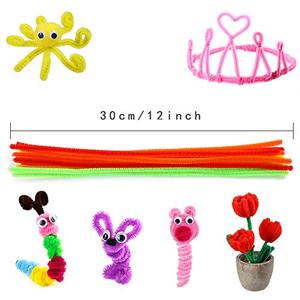 Lot de 100 tiges de chenille artisanales de 8 mm en forme de dessins animés pour la vente en gros - Product Image 3