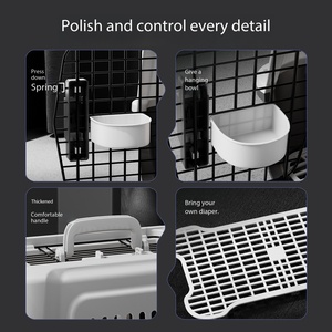 Cage de transport pliable et étanche pour animaux de compagnie, transporteur portable pour chats et chiens, durable, transport aérien, chiens de petite et moyenne taille - Product Image 3