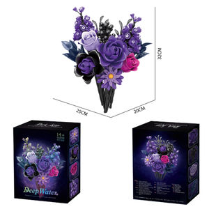 KK20008 nuova rosa viola grazia <span class=keywords><strong>Botanica</strong></span> artificiale decorazione giocattoli modello regali per fidanzata compleanno blocchi - Product Image 6
