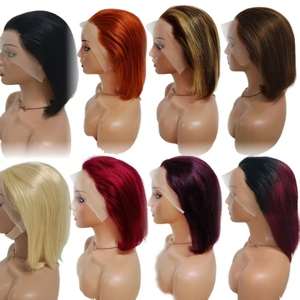 Letsfly <span class=keywords><strong>Promotion</strong></span> 15 $ Straight Bob Perücken 10 12 14 16 Zoll 13x4 Lace Frontal Perücken Dichte Echthaar Highlight verfügbar - Product Image 1