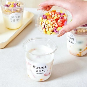 Clear <b>Plastic</b> Parfait <b>Cups</b> with Insert 3.25oz & Dome Lids No Hole (20 Sets) Yogurt Fruit Parfait <b>Cups</b> Take Away Breakfast - Product Image 3