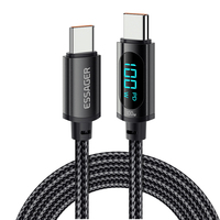 Oem/odm 27w 100w Essager tampilan Digital Led disesuaikan 1m 2m kabel untuk ponsel pengisian cepat kabel Usb