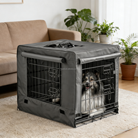 Couverture de chenil pour animaux de compagnie de style classique pour caisses pour chiens de taille multiple Couverture de caisse pour chien en polyester rectangulaire à ajustement universel