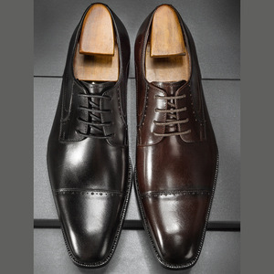 Zapatos de Vestir de Cuero Negro para Hombre, con Punta Redonda, Sin Cordones, Transpirables, para Todas las Temporadas, Diseño Sólido, Suela de Goma, Envío Directo - Product Image 6