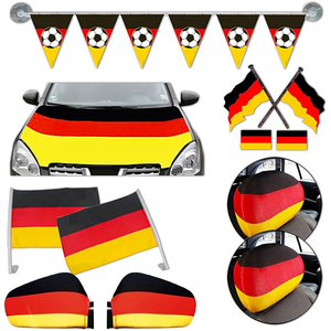 ฝากระโปรงรถยนต์ทำจากโพลีเอสเตอร์100% ธงเยอรมันติดบนรถธงติดรถพลาสติกจากเยอรมนีที่คลุมด้วยกระจก - Product Image 2