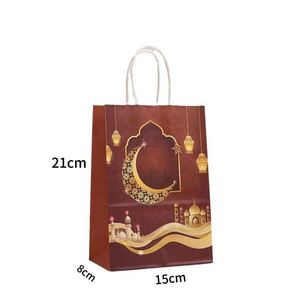 Bolsas de Papel Kraft de Estilo Clásico para Dulces, con Diseño Vintage y Logotipo del Festival de la Luna, para Regalos y Compras en Centros Comerciales - Product Image 3