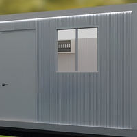Maison préfabriquée en conteneur de 6 m, bâtiment modulaire avec structure en acier A36 et panneaux sandwich PUR pour bureau de chantier et campement