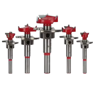 <span class=keywords><strong>Set</strong></span> Bor Engsel HSS <span class=keywords><strong>Self</strong></span> <span class=keywords><strong>Centering</strong></span> 5 pcs, Shank Hex 1/4 Inch, Dilengkapi Per, Alat Pembuat Lubang Pilot Kayu untuk Perlengkapan Furnitur - Product Image 1