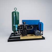 Compresseur d'air à vis stationnaire monté sur châssis Jinjing, moteur PLC, alimentation CA, haute pression 30-40 bars, booster pour le soufflage de bouteilles PET