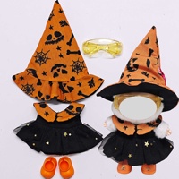 Vente directe en gros ensemble de costumes en peluche avec cape et tenue à thème Halloween pour Labubu