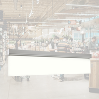 Luminaires suspendus linéaires LED longs et carrés, dimmables, avec diffuseur en acrylique et boîtier en aluminium, pour l'éclairage commercial et de vente au détail