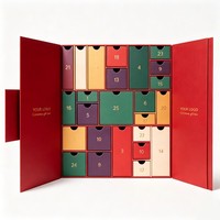 Boîte mystère de Noël de luxe au design personnalisé, calendrier de l'avent vide pour l'emballage de produits cosmétiques, maquillage, beauté, boîte cadeau de Noël
