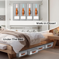 Bacs de rangement ménagers durables pour draps, housses de couette et taies d'oreiller - Organisateur de literie pliable avec fermeture éclair