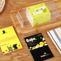 Boîte à gâteau rectangulaire en plastique de haute qualité pour la vente en gros, boîte à pain pour la cuisson, boîte alimentaire jetable pour desserts