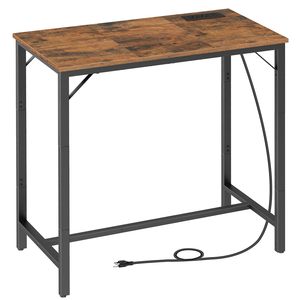 Mesa de Bar SENYU con Estación de Carga, Mesa Rectangular de Pub, Mesa Alta para Café, Mesa de Barra, Mesa de Comedor Larga y Estrecha - Product Image 6
