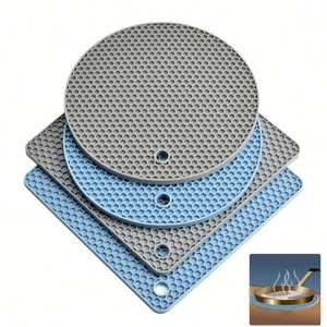 USSE Silicone <b>Trivets</b> Honeycomb Heat Insulation Mats Hot Pot Holders Drying Mat Heat Resistant to 440 Degree F - Product Image 1