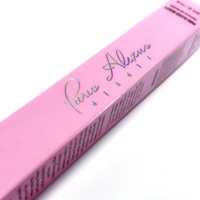 Boîtes personnalisées avec logo, tubes de gloss à lèvres roses, boîtes d'emballage en papier, boîtes d'emballage pour produits cosmétiques, logo holographique