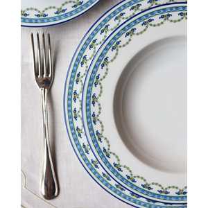 Service de table en porcelaine écologique Richard Ginori Elena Manuela, 12 pièces, décoré, assiettes dorées en relief, pour usage domestique et hôtelier - Product Image 6