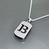 Nouveau Collier Chaîne en Acier Inoxydable Creux Anglais 26 Lettres, Tendance Transfrontalière, Haute Qualité, pour Pull Automne Hiver