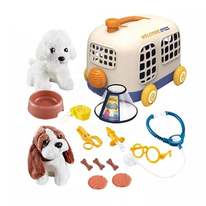 JinYing Juguete de Peluche Portátil de Plástico para Niños, Juego de Imitación de Doctor de Mascotas, Juego de Simulación de Alimentación de Perros - Product Image 1