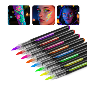 Khy Chất Lượng Cao Nhãn Hiệu Riêng Neon <span class=keywords><strong>UV</strong></span> Phát Sáng Trong Bóng Tối Hình Xăm Bút Cho Da Cơ Thể Nghệ Thuật Bút Với Mặt Sơn Vẽ - Product Image 1