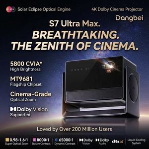 Dangbei S7 Ultra Max 4K Tri Color Laser Smart <strong>Projector</strong> <strong>with</strong> 5800CVIA Lumens Liquid Cooling <strong>3D</strong> Home Theater Beamer - Product Image 1