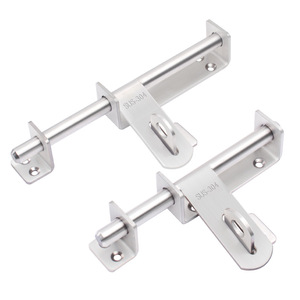 Loquet de porte en acier inoxydable 304 Jin Rongda, sans perçage, serrure de sécurité robuste, finition brossée moderne et simple - Product Image 2