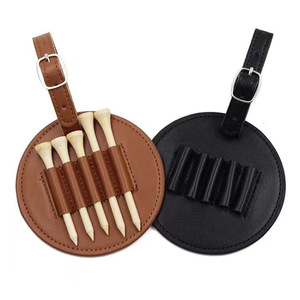 Étui <span class=keywords><strong>de</strong></span> rangement pour tees <span class=keywords><strong>de</strong></span> golf en cuir, housse <span class=keywords><strong>de</strong></span> protection portable, accessoires pour parcours <span class=keywords><strong>de</strong></span> golf - Product Image 1