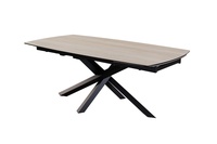 Une usine chinoise vend des meubles de salle à manger en verre trempé 8 places personnalisés, modernes, légers, sur pieds en métal de luxe, en céramique pour table