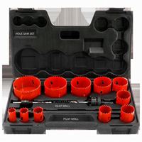 Vente directe usine : Kit de scies cloches en acier rapide avec dents de coupe HRC63, profondeur de coupe max. 40 mm, pour le bois et le métal