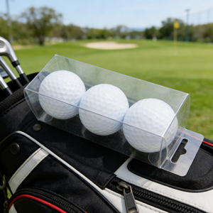 Porta Pelotas de Golf Transparente de PVC, Ecológico y Personalizable, <span class=keywords><strong>para</strong></span> 3 Pelotas, Venta al Por Mayor |   Empaque Colgante Resistente <span class=keywords><strong>para</strong></span> Venta y Almacenamiento de Artículos de Golf - Product Image 2