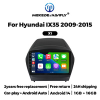 Navifly Radio mobil layar sentuh, Radio mobil bawaan, Stereo mobil Android Auto X1 X2 untuk Hyundai IX35, mendukung BT DSP GPS, dapat ditarik
