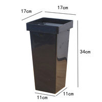 Ember Bunga Plastik Kotak Hitam Evergreenwrap, Vas untuk Pengaturan Air & Bunga Florist