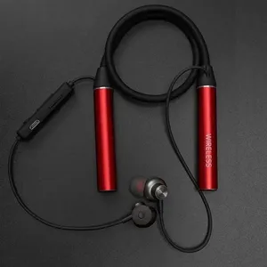 GYM530 Nirkabel BT5.1 In-Ear Magnetik <span class=keywords><strong>Neckband</strong></span> Pemutar MP3 Kartu TF Earphone Baterai 800mah Memori Logam Headphone Olahraga - Product Image 5
