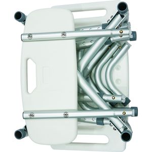 <b>Bathroom</b> <b>Stool</b> With Backrest White Lightweight Non Slip For Elderly Pregnant Disabled People - Product Image 3