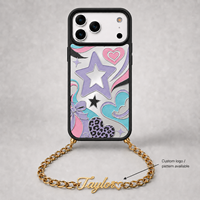 Coque de téléphone portable personnalisée antichoc effet miroir pour iPhone 18 17 16 15 14 13 Pro Max, maquillage disponible, brille sous la lumière du soleil
